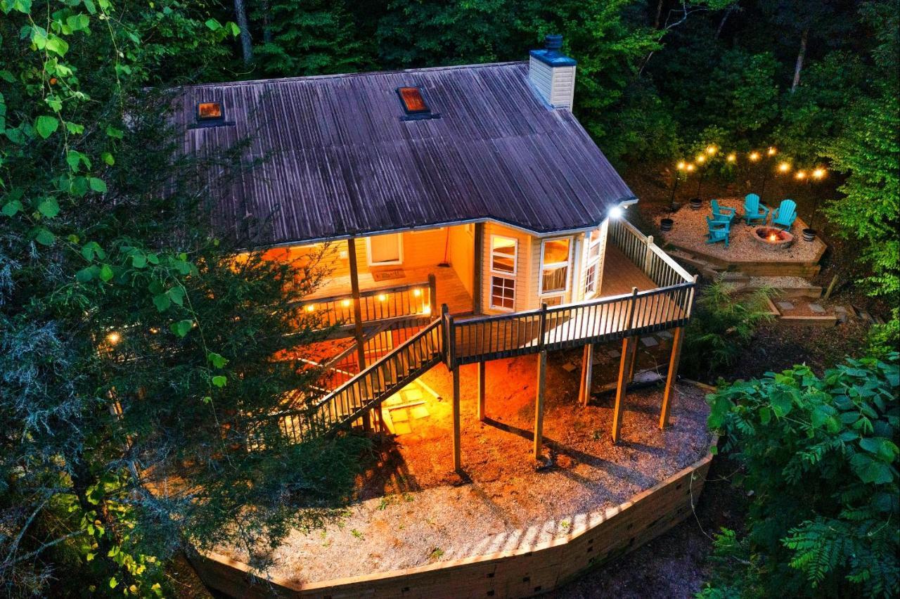 Cozy Cabin Retreat - Hot Tub, Fireplace & Fire Pit Blue Ridge Eksteriør bilde